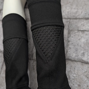 Black bracers, unisex cyberpunk accessories - BR4