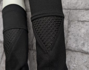Black bracers, unisex cyberpunk accessories arm guards cosplay - BR4
