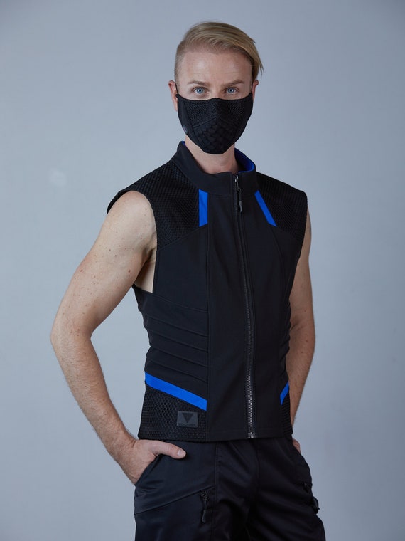90’s~00’s CYBERTEK NYLON VEST BLUE XXL Vintage Cybertek Royal Blue 3M Vest (Size XL) NWT — RootsBK