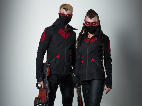 Black Futuristic Jacket Softshell 