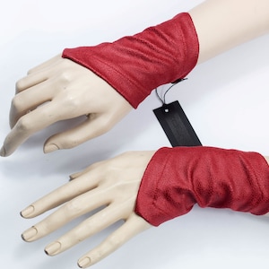 Leather wrist cuffs GAU Red