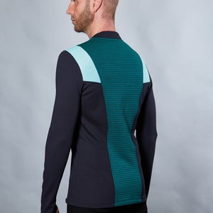 Green cyberpunk sweater thumbhole sleeves cyberpunk clothing emerald green pullover CC1-5 men image 6