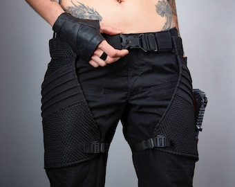 Thigh bag double leg harness bag, magnetic buckles, techwear clothing - HOL2