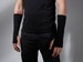 Black arm warmers  biking gloves fingerless mitts cyberpunk clothing - ARW 