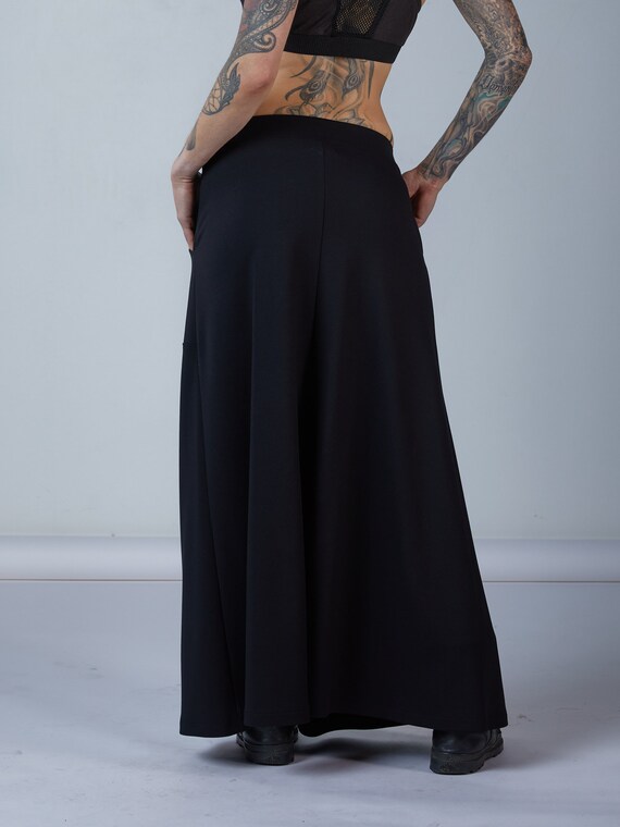 ◆ojos◆ Pocket Bag Long Skirt Black 22MW-SK03-BK Pocket Skirt 22'' – Anevis LLC