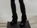 Black leg warmers tribal boot socks - LG black
