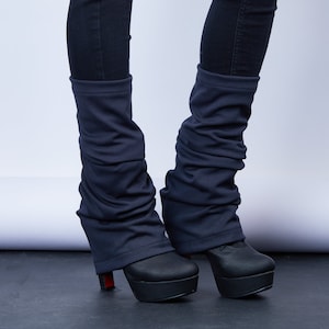 Long leg warmers gray boot socks -  LG-8 gray