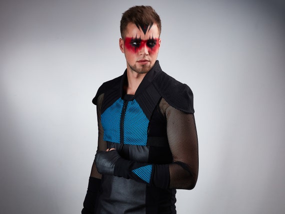 black cyberpunk armor futuristic vest holster 488 man etsy black cyberpunk armor futuristic vest holster 488 man