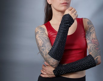 Futuristic arm bracers, medieval gauntlets cosplay accessories, cyberpunk clothing - GAU-Lo