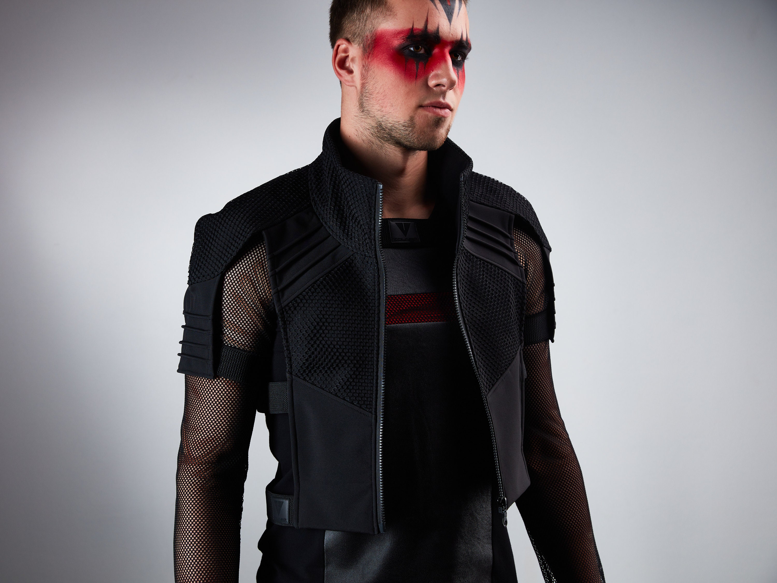 488 l black cyberpunk vest futuristic armor 488 l black cyberpunk vest futuristic armor