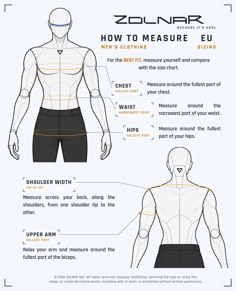 How to measure for SP men's sweater – size guide