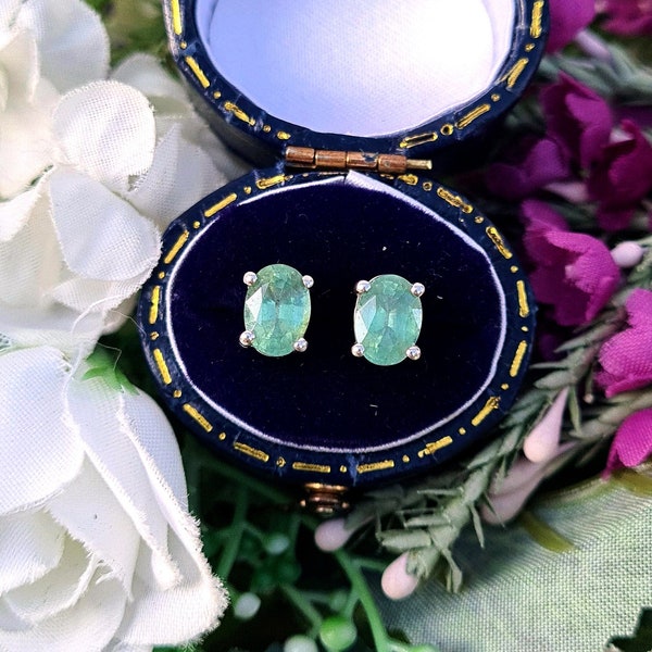 Green Topaz Earrings Etsy