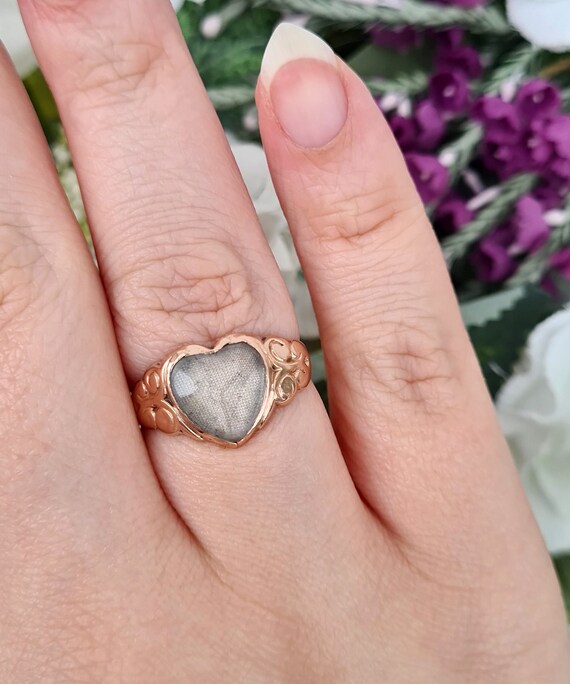 Crystal Heart Signet Ring Crystal Heart Signet Ring