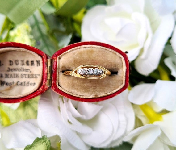 Antique 18ct gold best sale and platinum diamond ring
