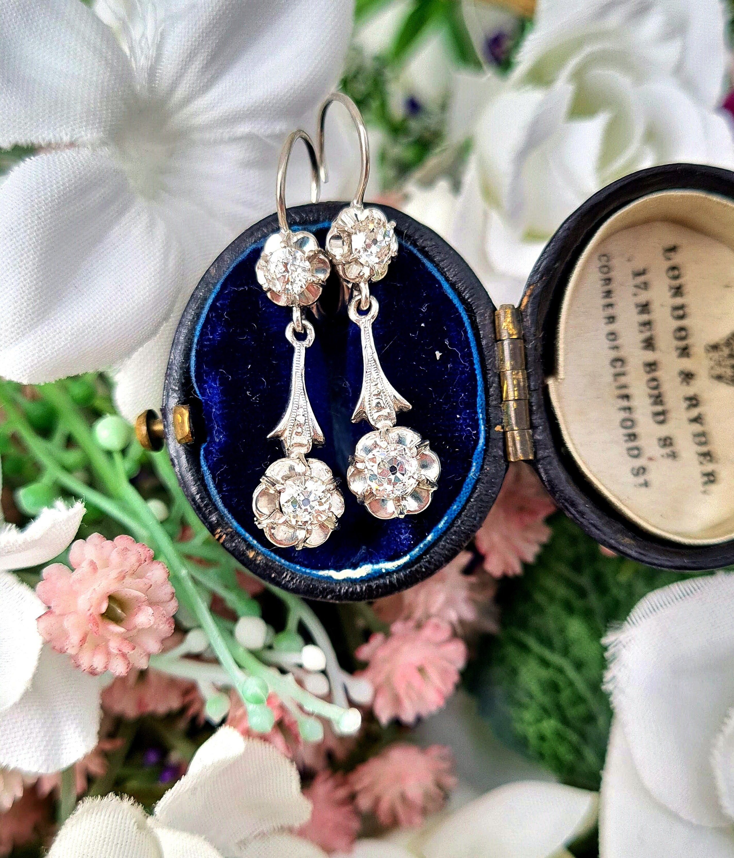 Old mine cut earrings online