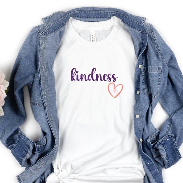 Kindness T-Shirt - Zen T-Shirt Gift - Yoga Gift - Meditation Gift - Gift for All Occasions - Good Vibes T-Shirt - Unisex Short Sleeve Tee