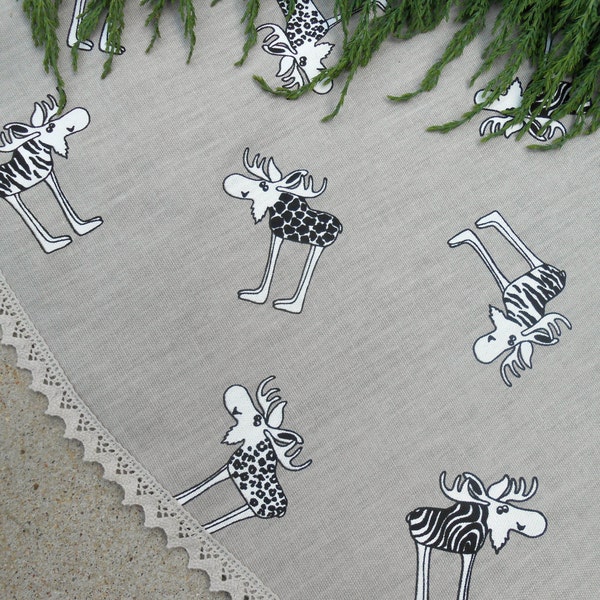 Moose Tree Skirt Etsy