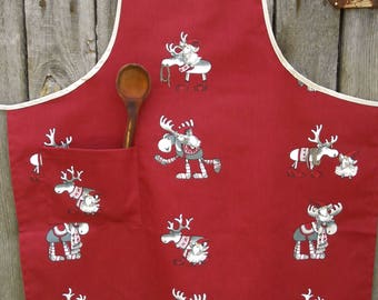 Christmas Apron Kitchen Apron Women Swedish Christmas Gift For Women Linen Apron Cooking Apron Gift For Her Scandinavian Christmas