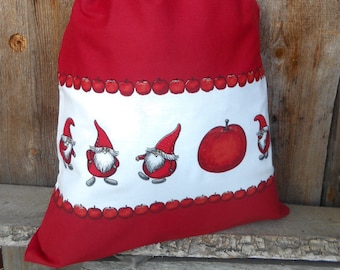 Babbo Natale Svedese Confezione regalo di Natale Scandinavian Christmas Gift Bag Gnome Tessuto Tomte Nisse Holiday Gift Bag Sacco di Natale