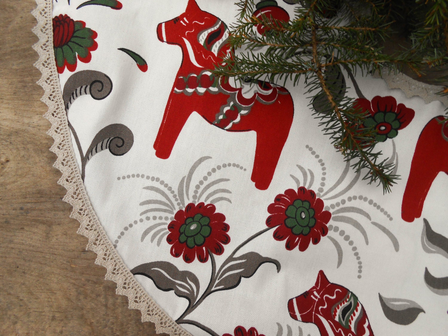 Swedish Christmas Tree Skirt 