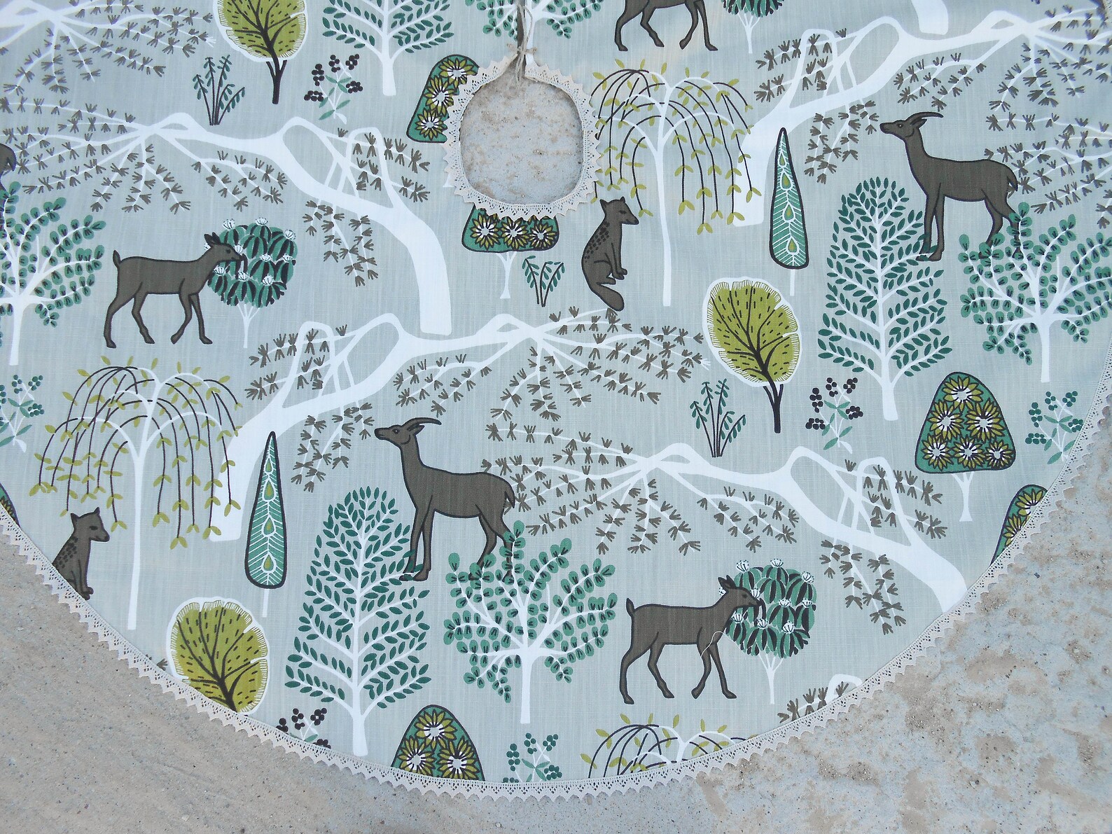 Roe Deer Christmas Tree Skirt Woodland Christmas Tree Skirt Etsy