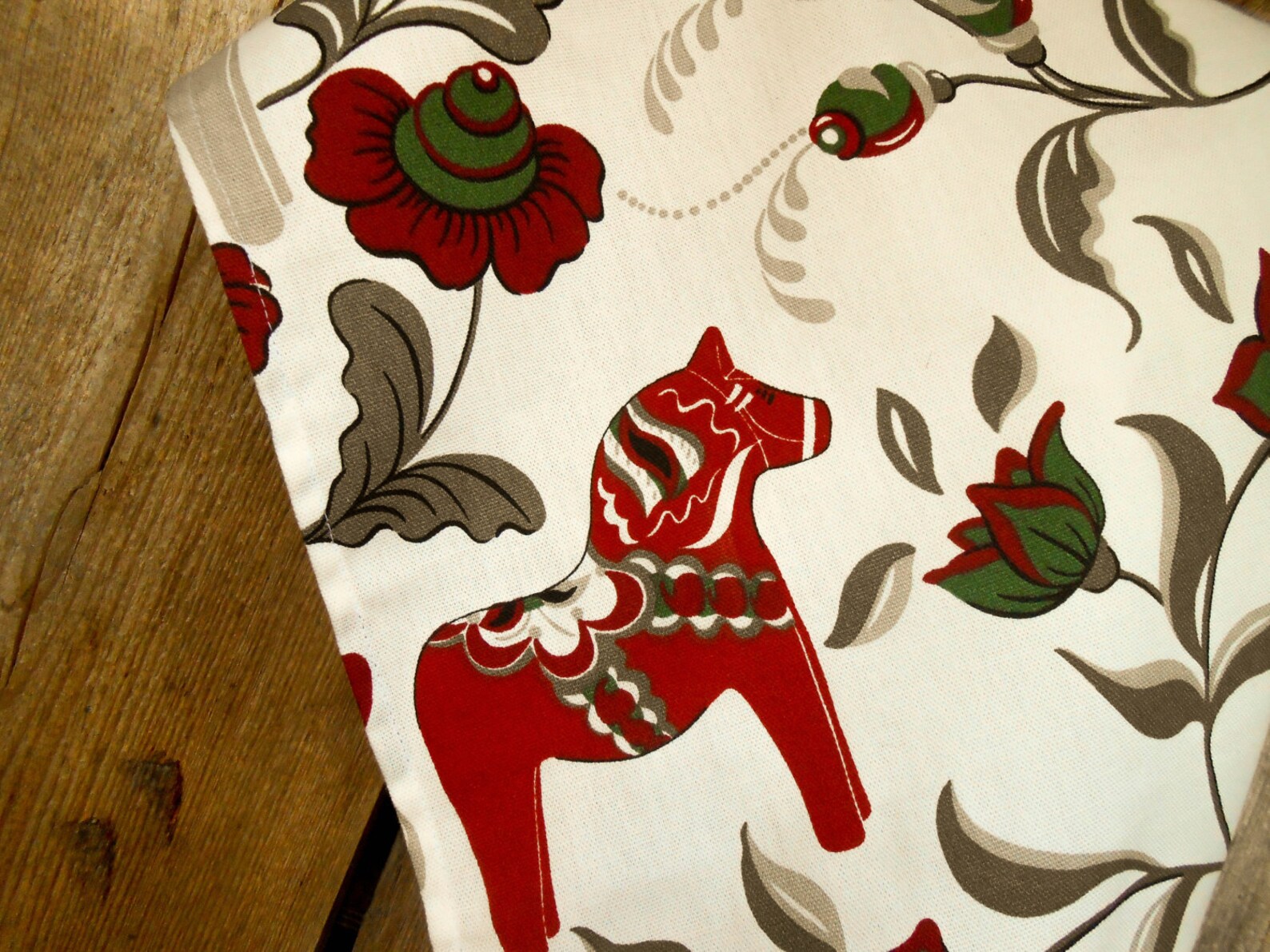 Dala Horse Tea Towel Scandinavian God Jul Dala Horse Towel - Etsy