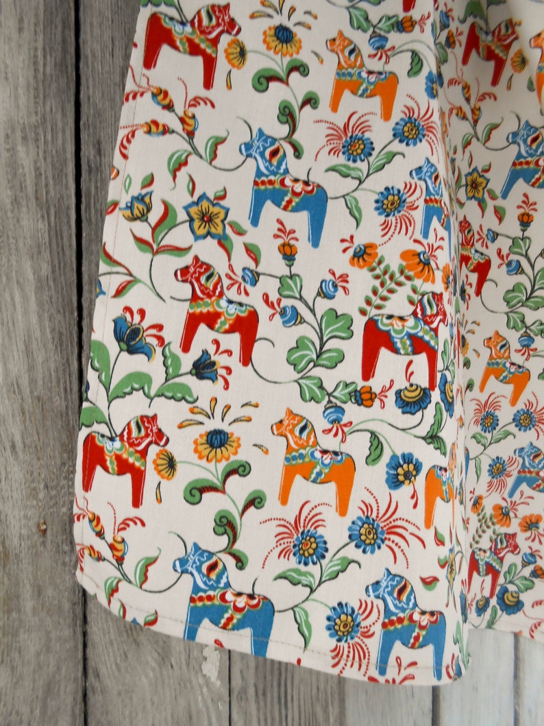 Vivicreate Swedish Dala Horse Kitchen Towel - Thumbnail 5