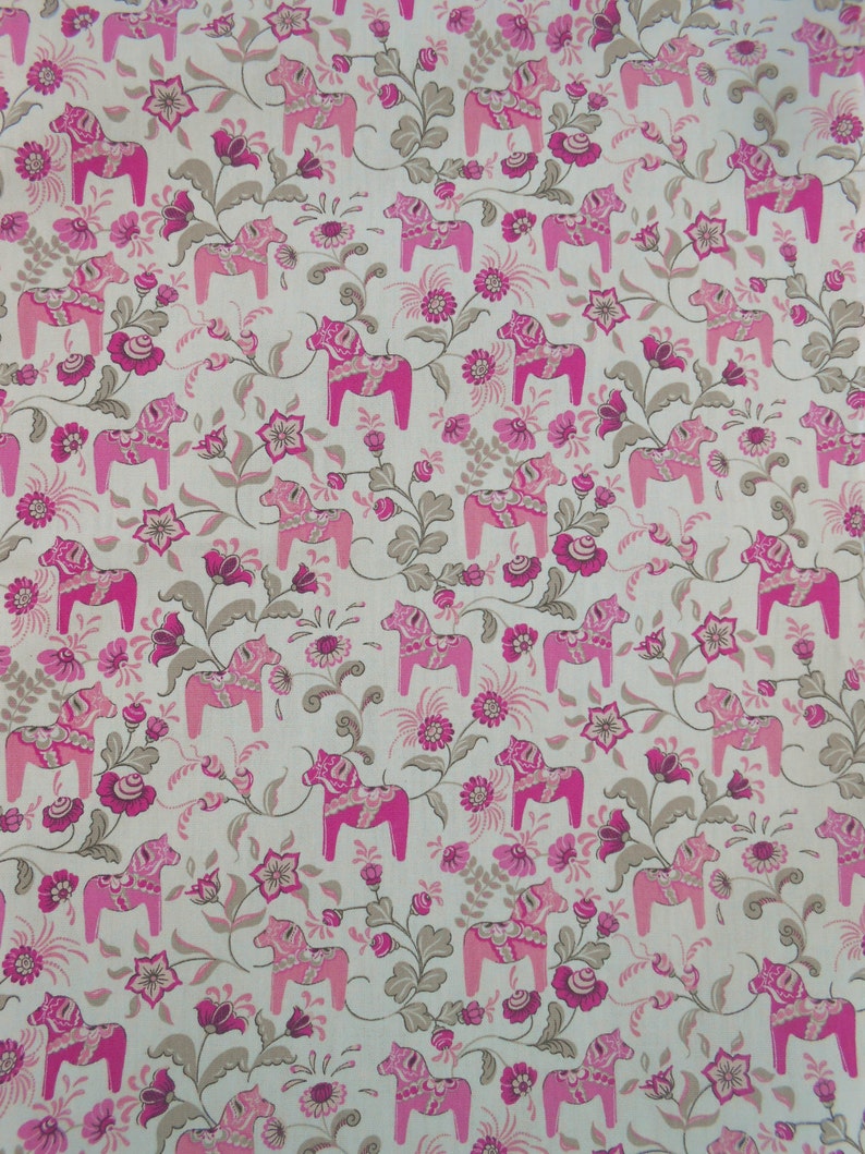Horse Towel Swedish Dala Horse Scandinavian Towel Dalarna Tea Towel Horse Decor Dala Horse Fabric Gift For Horse Lover Christmas Gift image 5