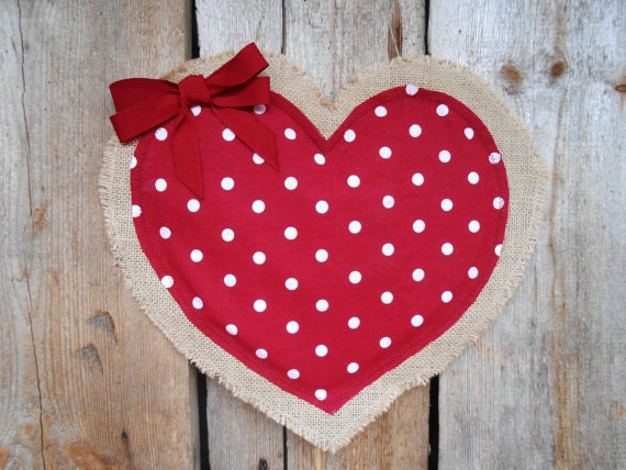 Valentines Gift Linen Heart Burlap Heart Valentines Day Decor Heart Decor Burlap Wedding Decor Valentine Favor Valentine Heart Rustic Decor