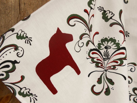 Swedish Kitchen Towels Scandinavian Dala Horse Towel Swedish