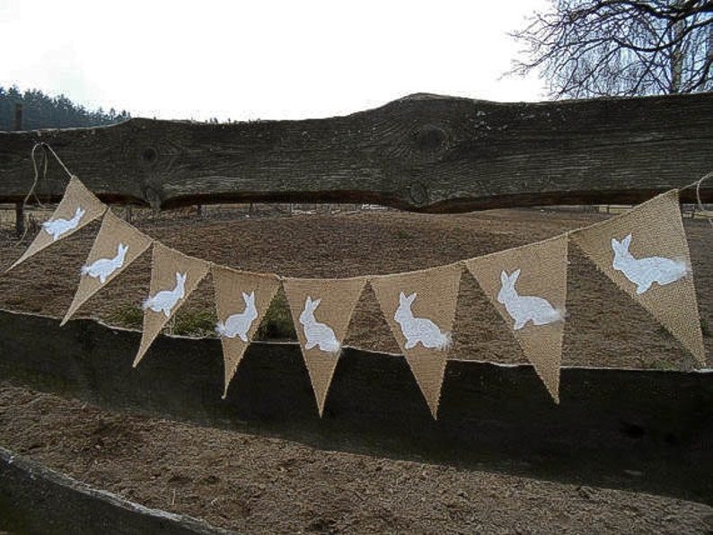 Easter Bunny Banner Easter Garland Easter Bunting Easter Banner Easter ...