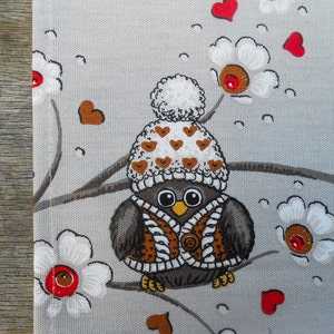 Christmas Owl Tea Towel Scandinavian Gifts For Owl Lovers Swedish Gifts