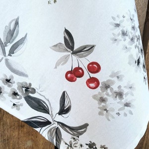 Cherries Towel Cherry Towel Berry Towel Kitchen Towel Linen Towel Nature Tea Towel Gift For Mother Housewarming Gift Cotton Towel Gift