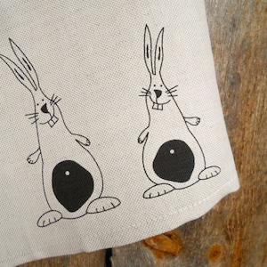 Easter Bunny Towel Easter Gift Easter Decor Rabbit Towel Linen Towel Hand Kitchen Towel Dish Towel Tea Towel Bunny Gift Birthday Gift