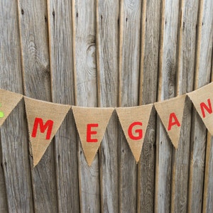 Custom Banner Personalized Name Banner Custom Name Banner Nursery Banner Baby Name Banner Custom Banner Burlap Banner Burlap Bunting