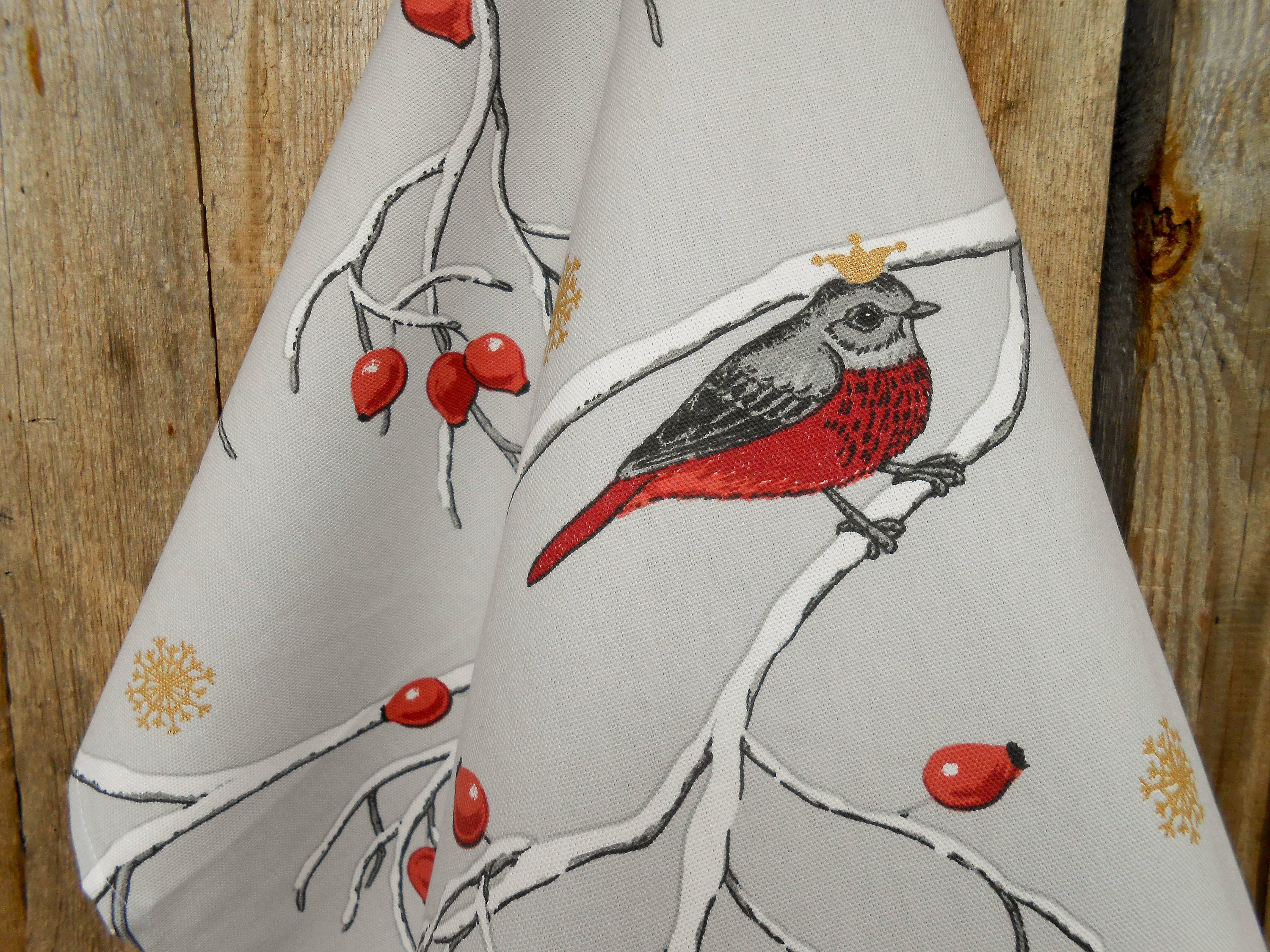 Christmas Bird Kitchen Towels Bird Towel Kitchen Hand Towel Etsy