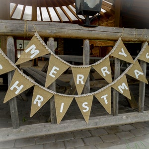Christmas Banner Merry Christmas Banner Holiday Banner Christmas Decor Holiday Mantel Decor Mantel Banner Winter Banner Scandinavian