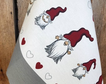 Strofinaccio natalizio scandinavo, regalo di Natale, asciugamano da cucina con gnomo, Natale nordico, ornamento natalizio svedese, tomte, strofinaccio da cucina