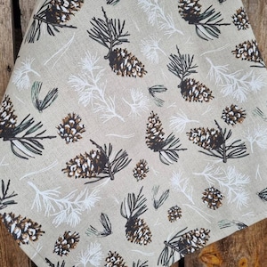 Pine Cones Towel Christmas Towel Kitchen Towel Rustic Towel Nature Tea Towel Gift For Mother Housewarming Gift Christmas Gift Towel
