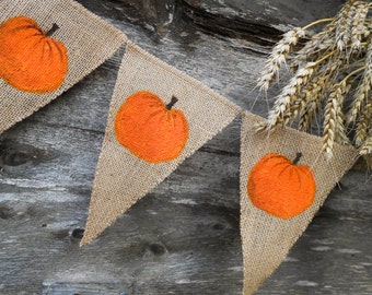 Thanksgiving Banner Fall Banner Thanksgiving Garland Thanksgiving Decor Pumpkin Banner Autumn Decor Pumpkin Garland Pumpkin Bunting