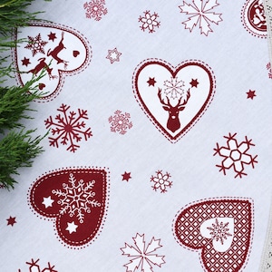 God Jul Christmas Tree Skirt Snowflakes Christmas Tree Skirt Snowflakes Decor Holiday Decor Swedish Christmas Ornament Hearts Decor Nordic
