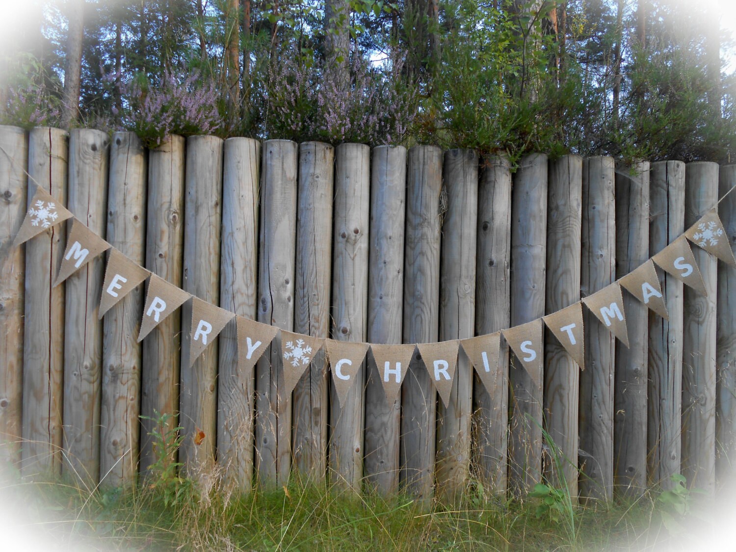 Christmas Banner Merry Christmas Garland Scandinavian Christmas Decor Swedish Christmas Holiday Banner Holiday Decor Burlap Banner