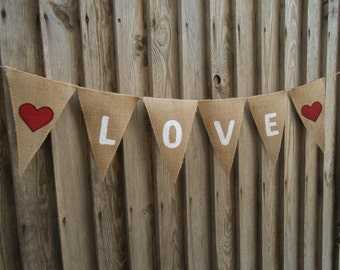 Wedding Banner Bridal Shower Banner Wedding Banner Love Banner Wedding Decor Burlap Banner Burlap Love Bunting Wedding Garland