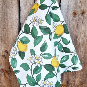 Lemon Kitchen Towel Lemon Towel Citrus Lemons Fruit Towel Kitchen Towel Linen Towel Nature Tea Towel Gift For Mother Housewarming Gift image 8