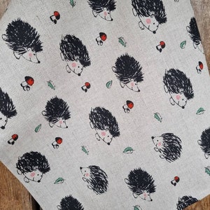 Woodland Tea Towel With Hedgehog Tea Towel Fall Towel Fall Decor Hedgehog Towel Kitchen Towel Hand Towel Christmas Gift For Her Dish Towel