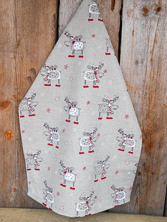 Swedish Kitchen Towels - Moose - Red - Esthetic Living