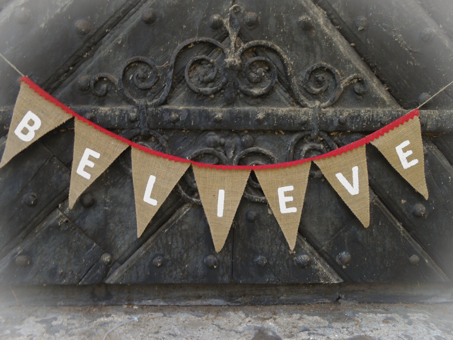 Holiday Decor Scandinavian Believe Sign Christmas Garland Christmas Banner Believe Banner Mantel Decor Holiday Banner Believe Garland