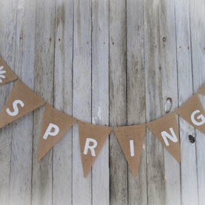 Spring Garland Spring Decor Spring Banner Spring Bunting Easter Decor ...