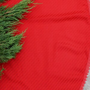 Red Christmas Tree Skirt Christmas Fabric Christmas Decor Swedish Christmas Ornament Christmas Tree Decor Nordic Christmas Scandinavian
