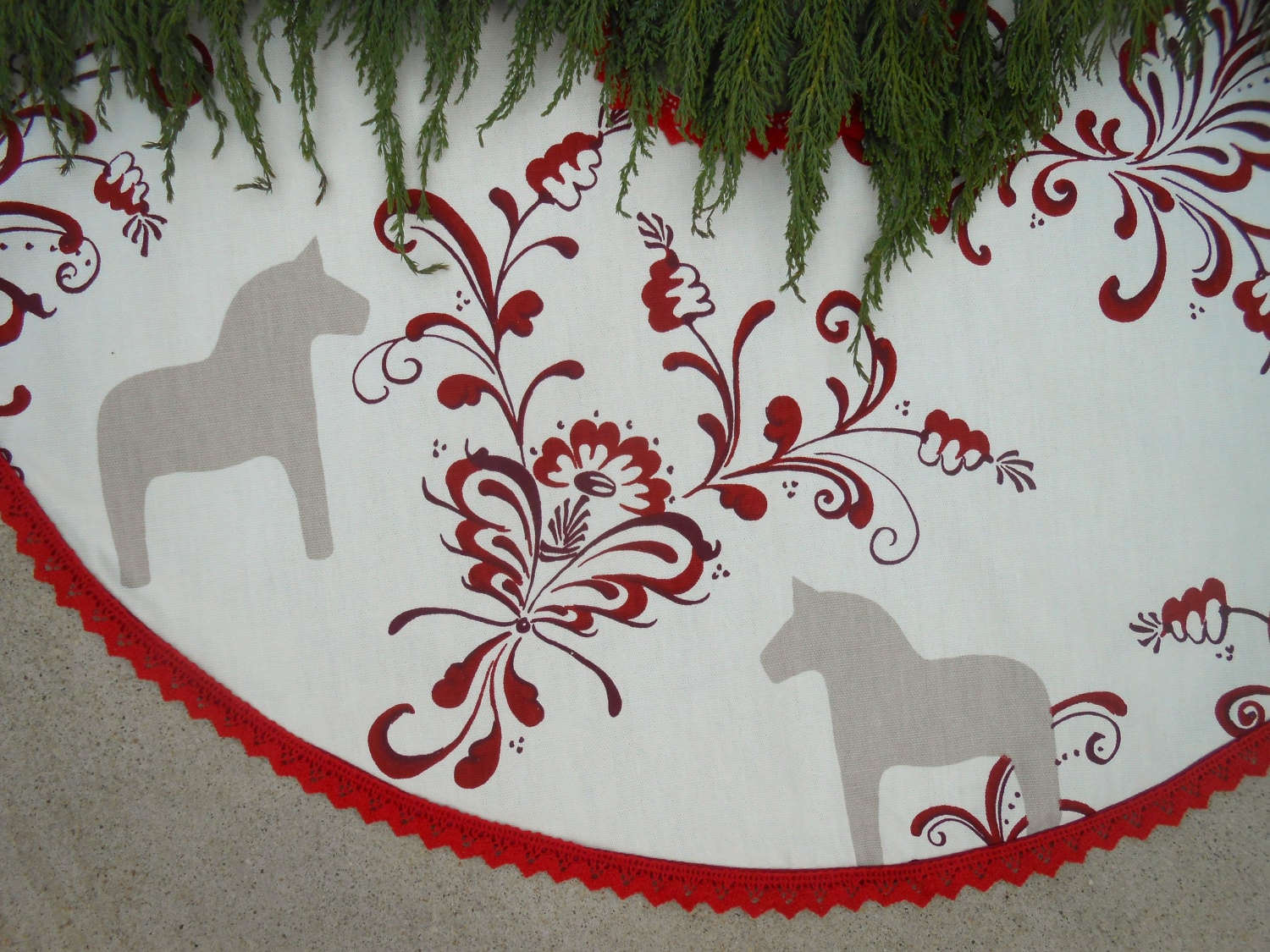 Swedish Christmas Tree Skirt 